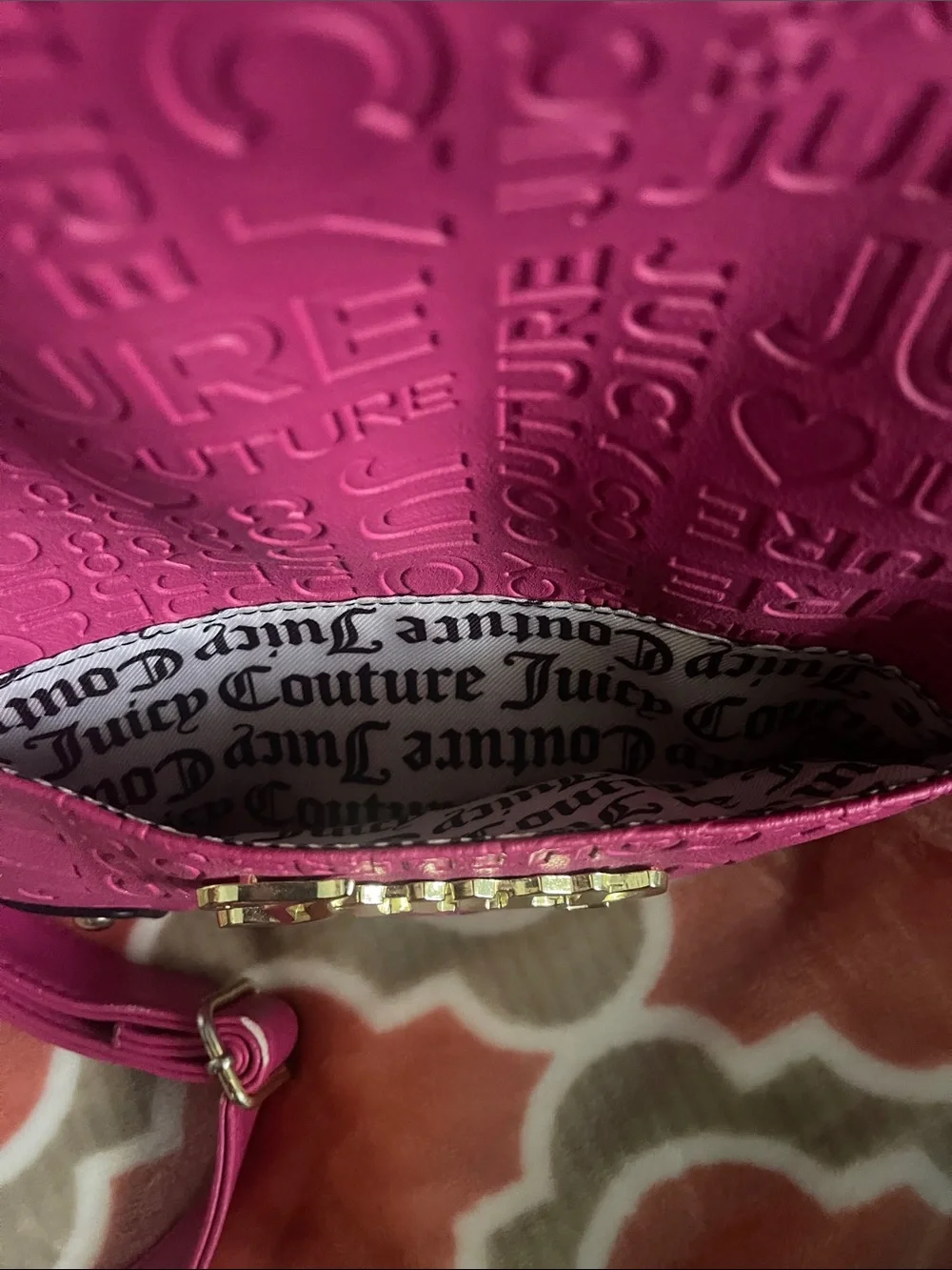 Juicy Couture Hot Pink Embossed Mini Backpack - Picture 7 of 7